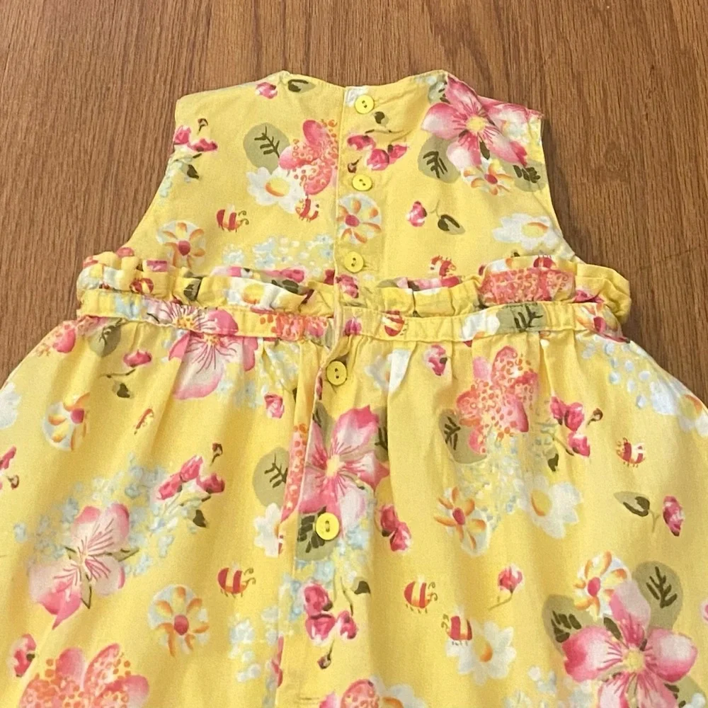 Catimini  Floral and Bees Baby Dress-Romper